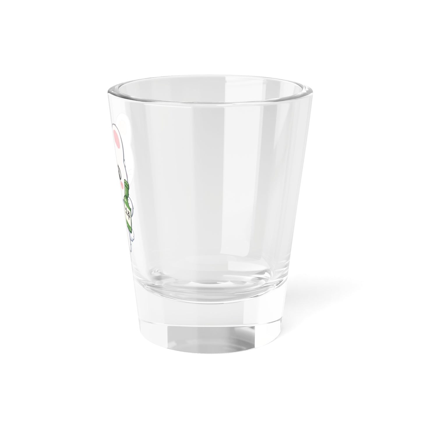 Jiniret Cute Kawaii Puppy Holding Soju Shot Glass — 1.5oz Cute Animal Korean Soju Glassware