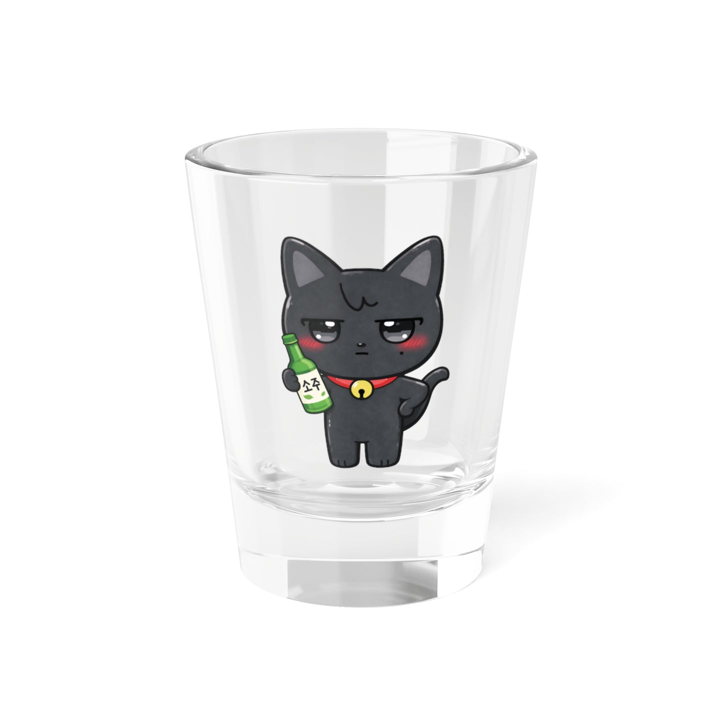 WOOYOnyang Cute Kawaii Puppy Holding Soju Shot Glass — 1.5oz Cute Animal Korean Soju Glassware