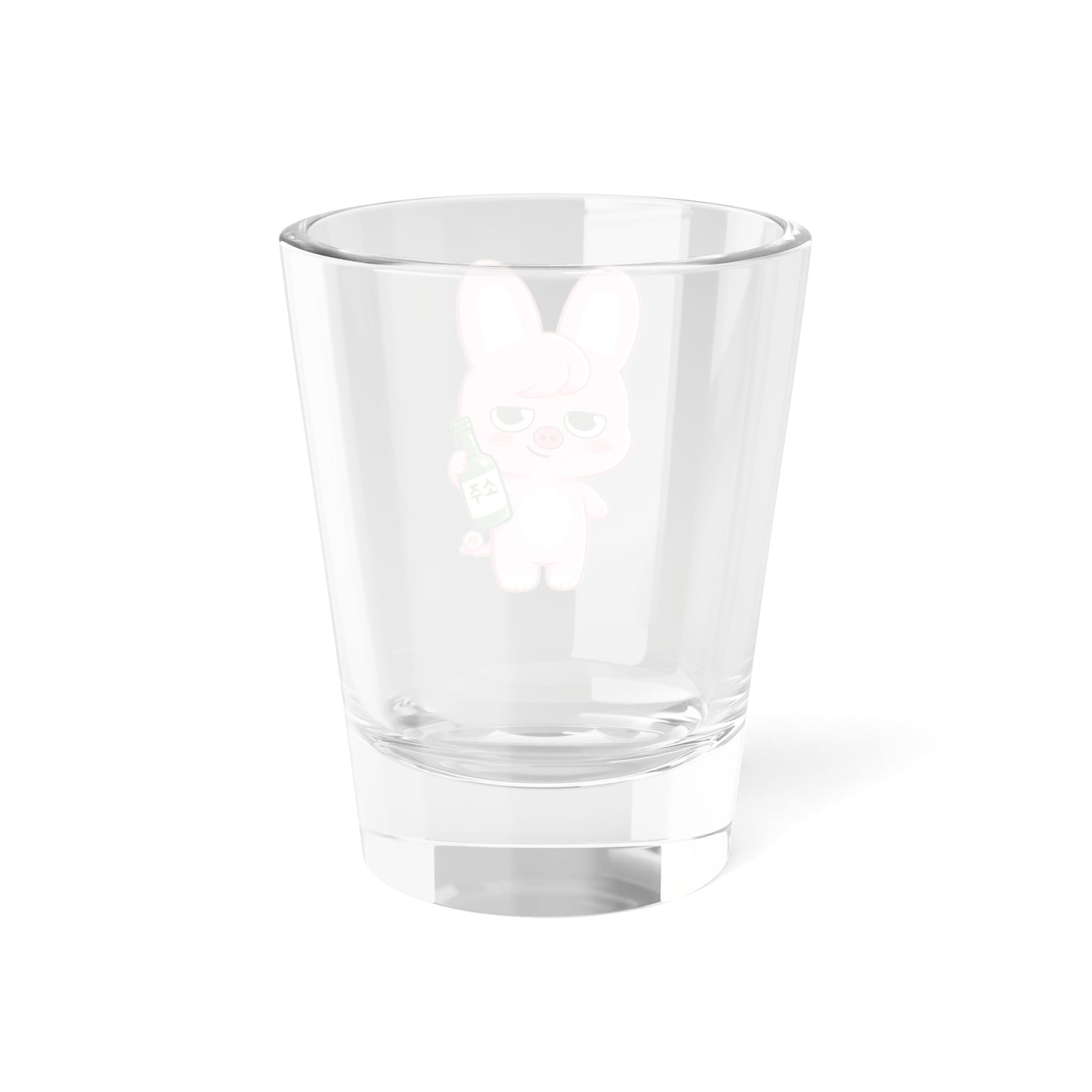 Dwaekki Cute Kawaii Puppy Holding Soju Shot Glass — 1.5oz Cute Animal Korean Soju Glassware
