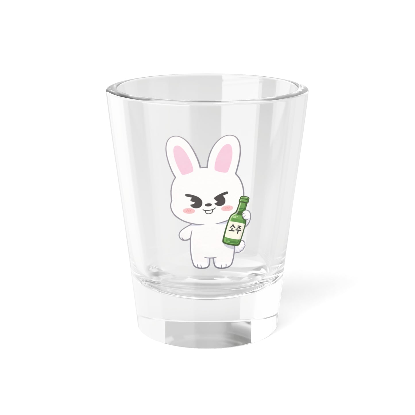 Leebit Cute Kawaii Puppy Holding Soju Shot Glass — 1.5oz Cute Animal Korean Soju Glassware