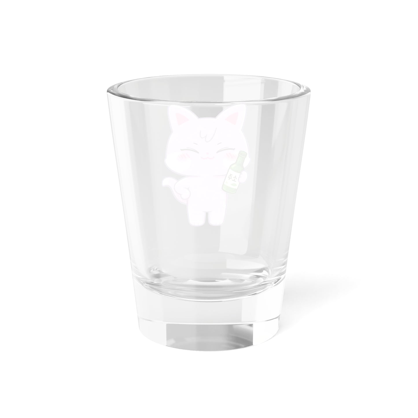 SANdeoki Cute Kawaii Puppy Holding Soju Shot Glass — 1.5oz Cute Animal Korean Soju Glassware