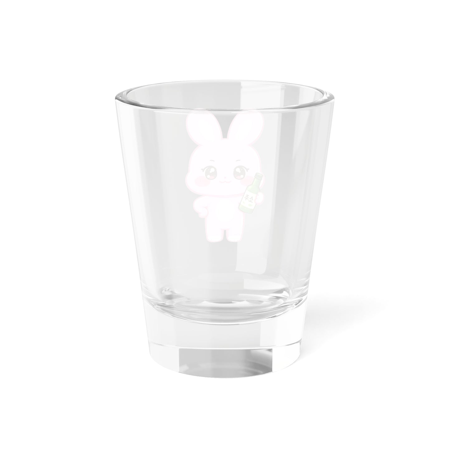 DDEONGbyeoli Cute Kawaii Puppy Holding Soju Shot Glass — 1.5oz Cute Animal Korean Soju Glassware