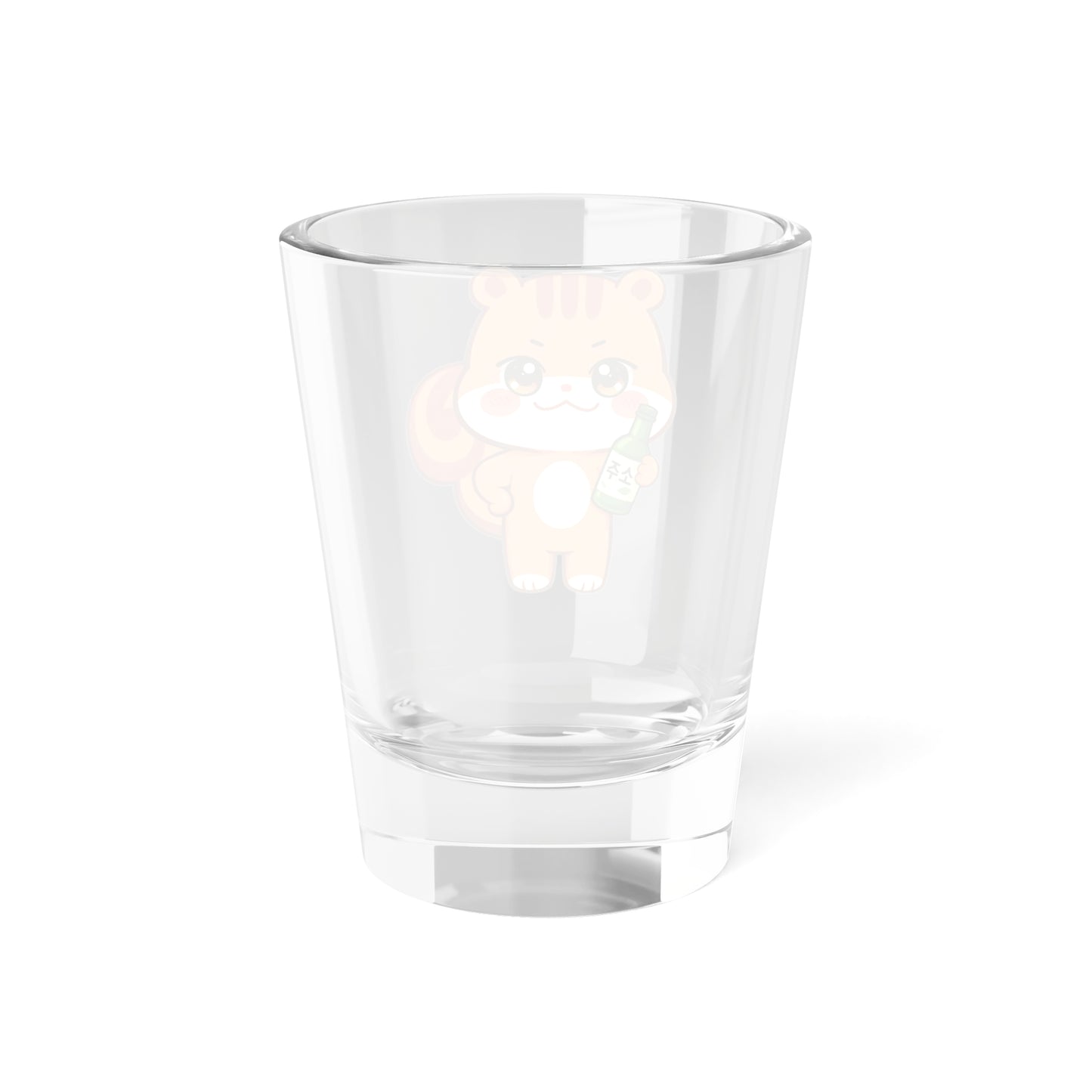 JJOONGrami Cute Kawaii Puppy Holding Soju Shot Glass — 1.5oz Cute Animal Korean Soju Glassware