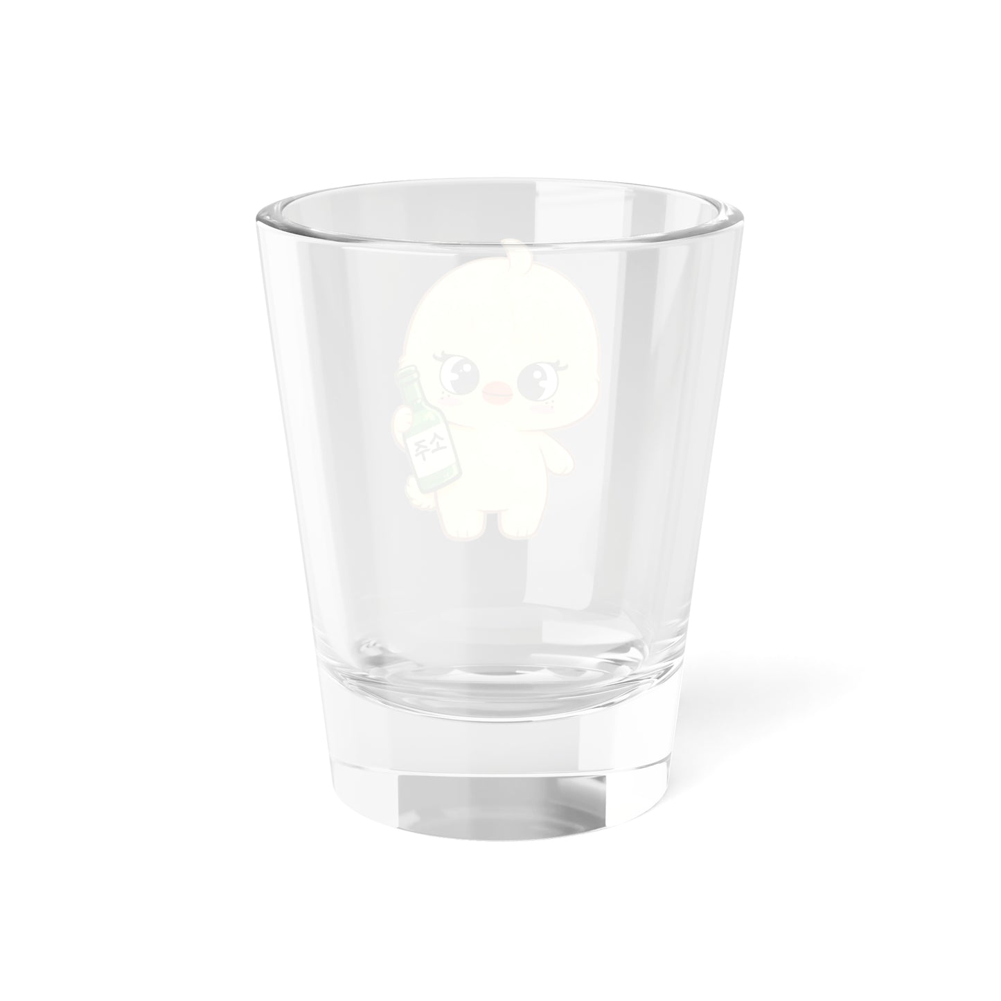 BbokAri Cute Kawaii Puppy Holding Soju Shot Glass — 1.5oz Cute Animal Korean Soju Glassware