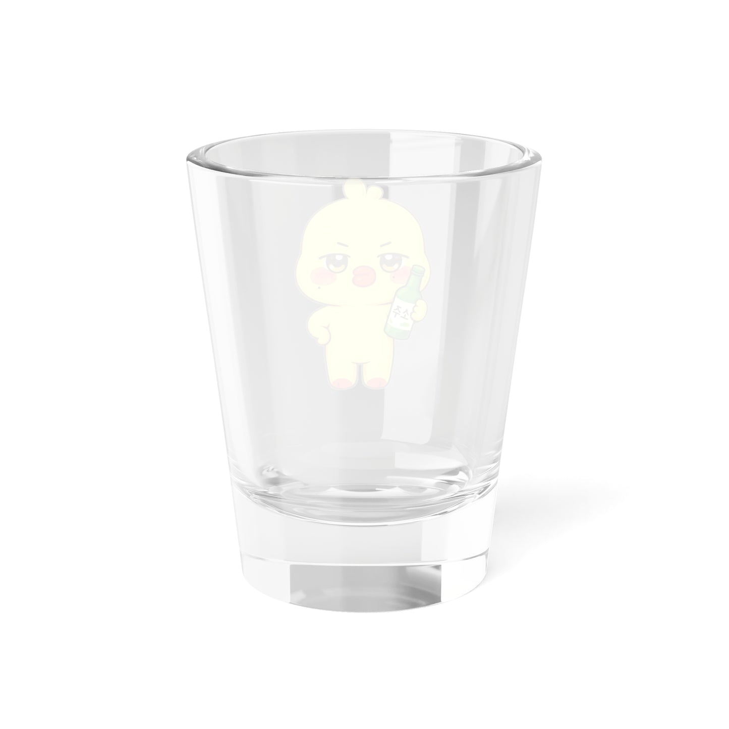 bbyongMING Cute Kawaii Puppy Holding Soju Shot Glass — 1.5oz Cute Animal Korean Soju Glassware