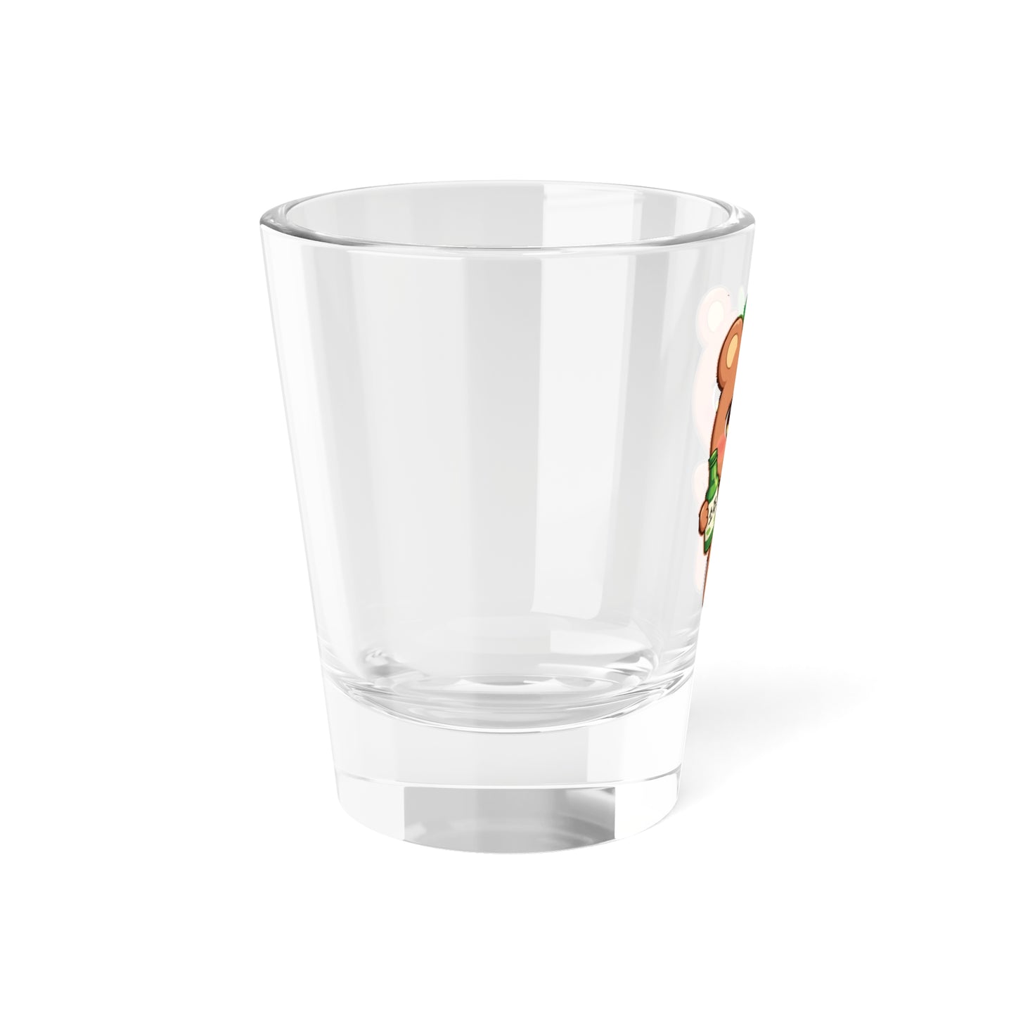 JJONGbear Cute Kawaii Puppy Holding Soju Shot Glass — 1.5oz Cute Animal Korean Soju Glassware