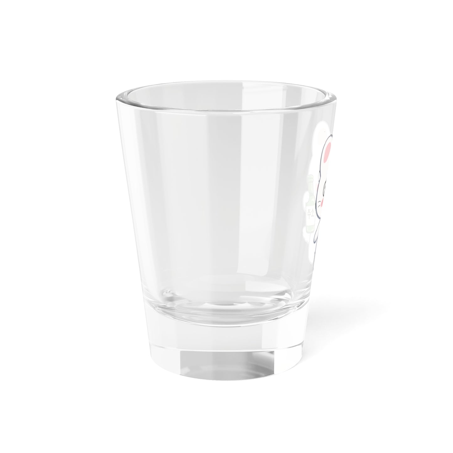 Jiniret Cute Kawaii Puppy Holding Soju Shot Glass — 1.5oz Cute Animal Korean Soju Glassware