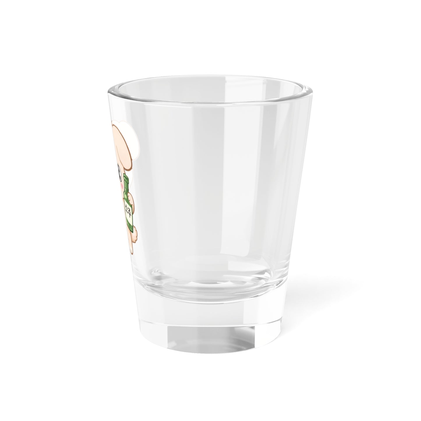 PuppyM Cute Kawaii Puppy Holding Soju Shot Glass — 1.5oz Cute Animal Korean Soju Glassware