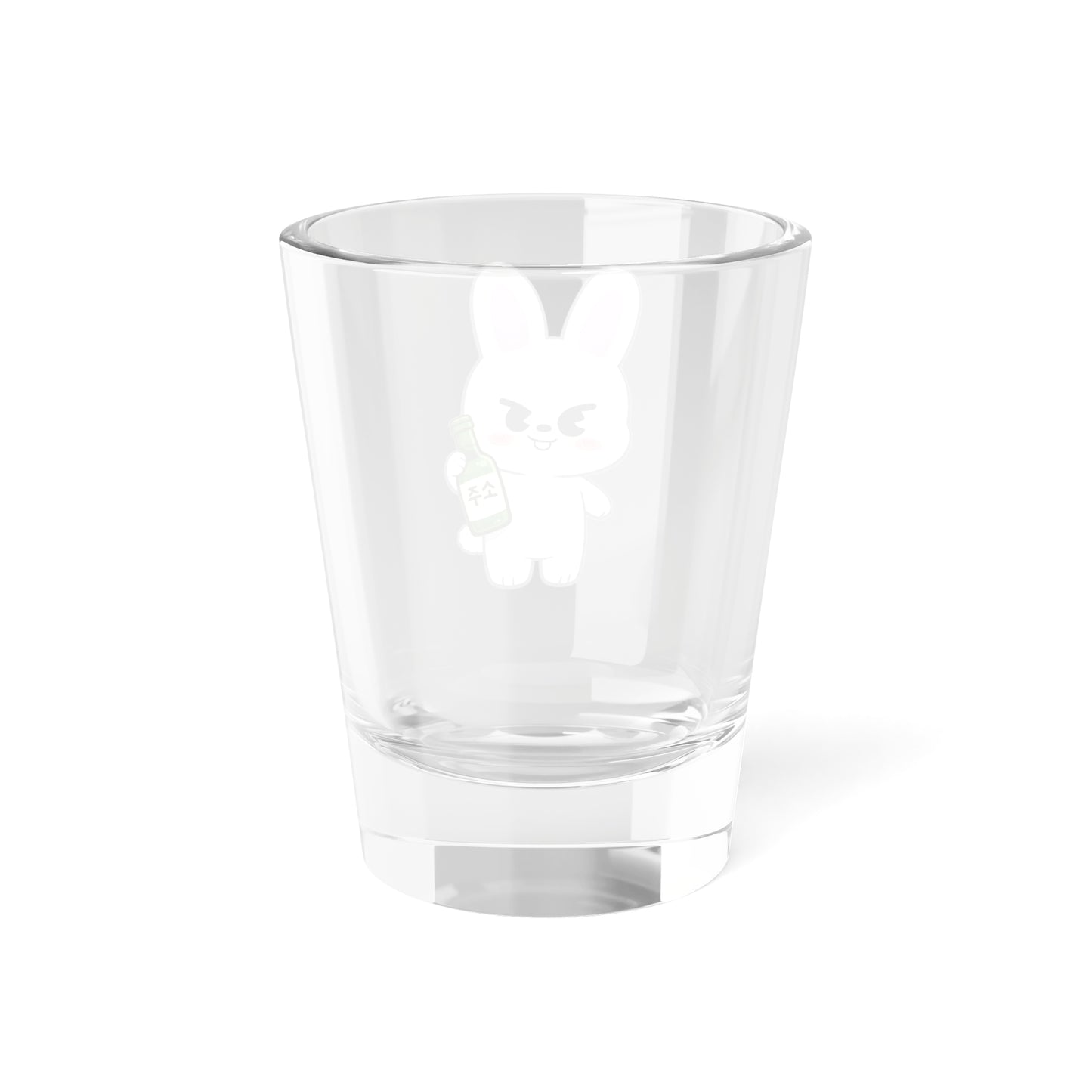 Leebit Cute Kawaii Puppy Holding Soju Shot Glass — 1.5oz Cute Animal Korean Soju Glassware