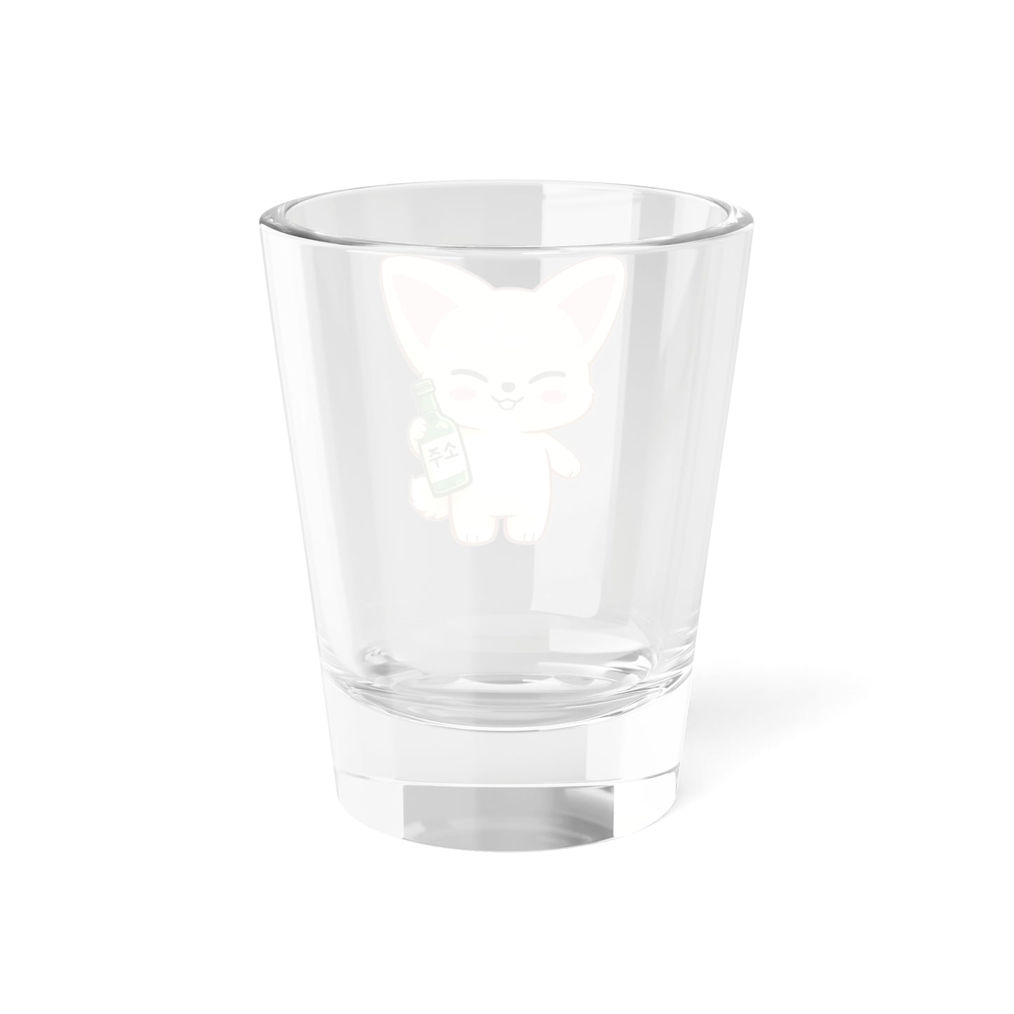 FoxI.Ny Cute Kawaii Puppy Holding Soju Shot Glass — 1.5oz Cute Animal Korean Soju Glassware