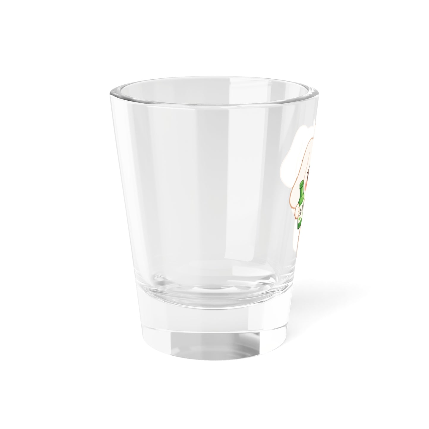 HETmongi Cute Kawaii Puppy Holding Soju Shot Glass — 1.5oz Cute Animal Korean Soju Glassware