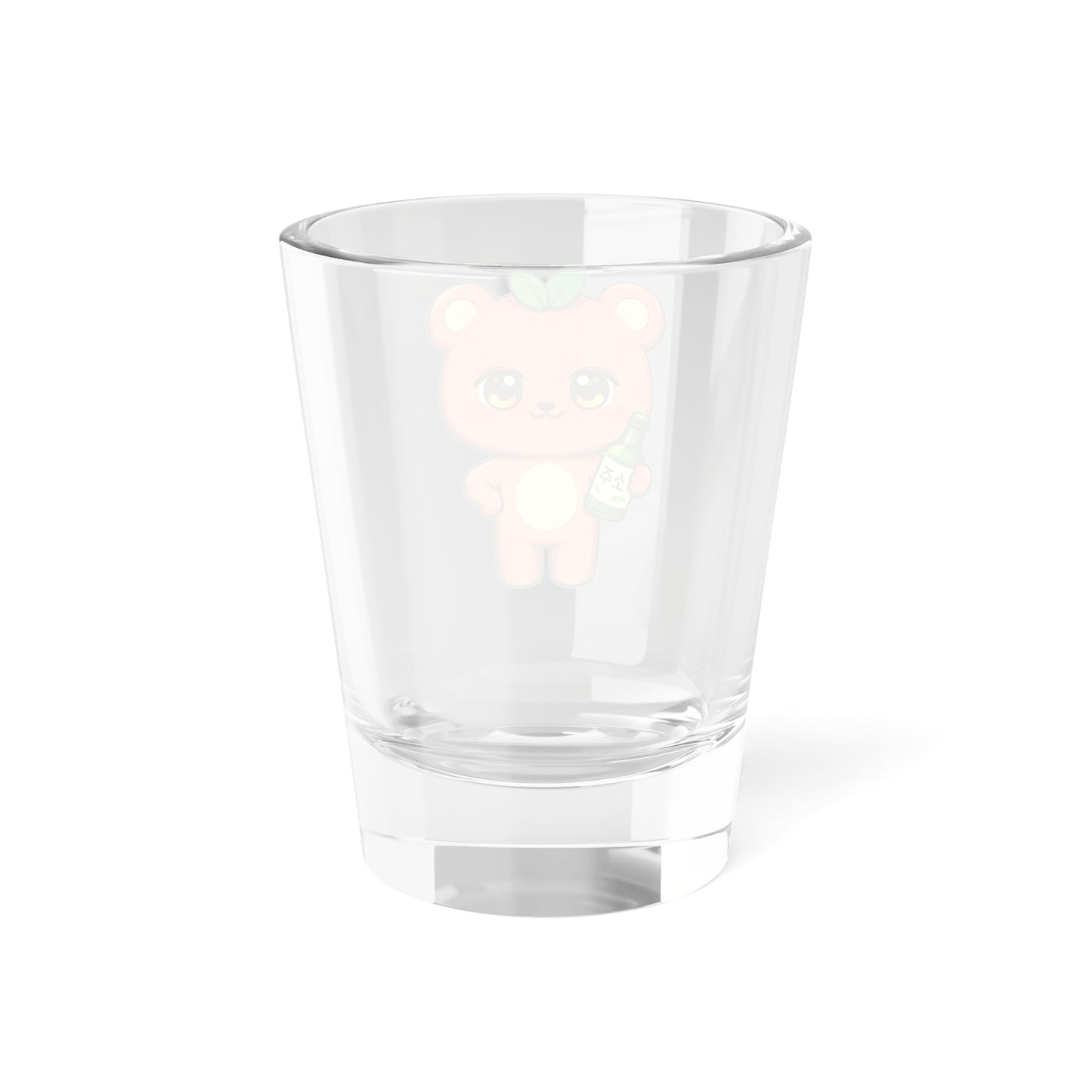 JJONGbear Cute Kawaii Puppy Holding Soju Shot Glass — 1.5oz Cute Animal Korean Soju Glassware