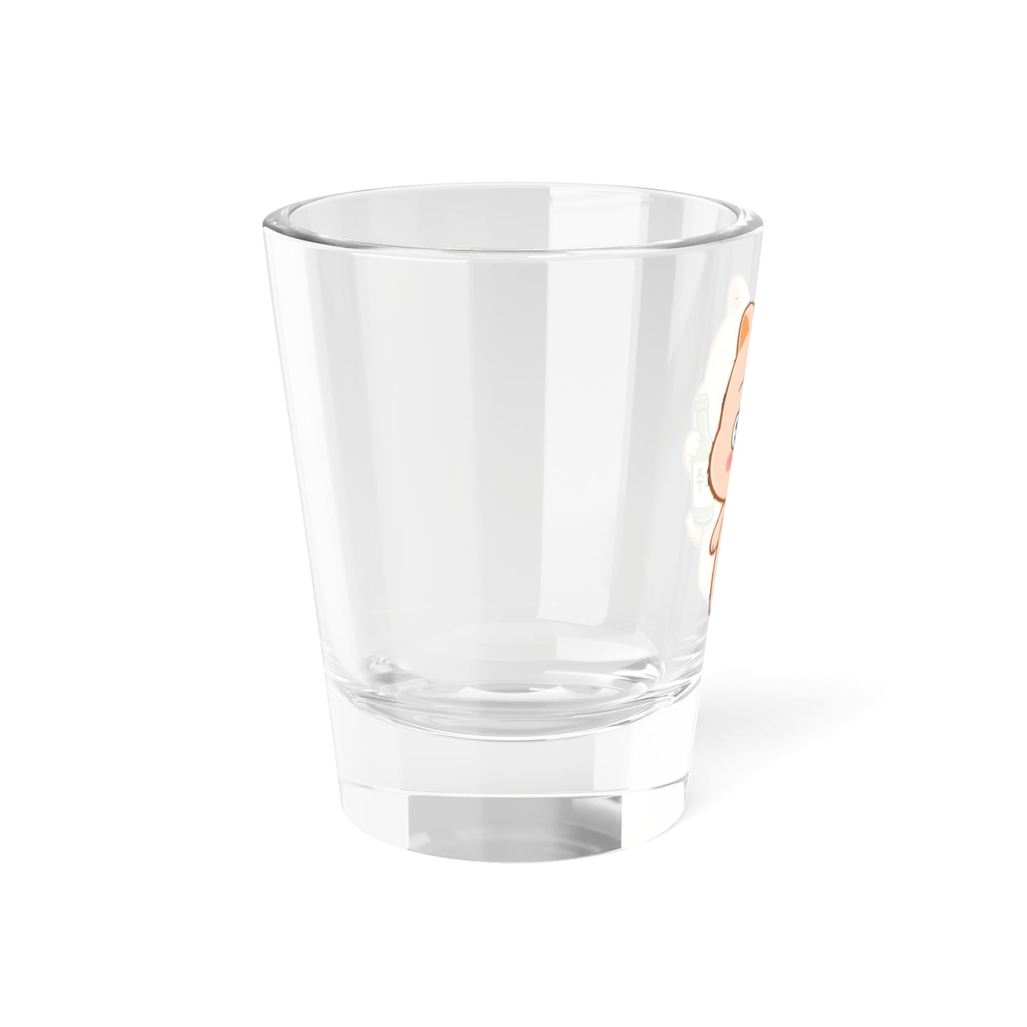 Han Quokka Cute Kawaii Puppy Holding Soju Shot Glass — 1.5oz Cute Animal Korean Soju Glassware