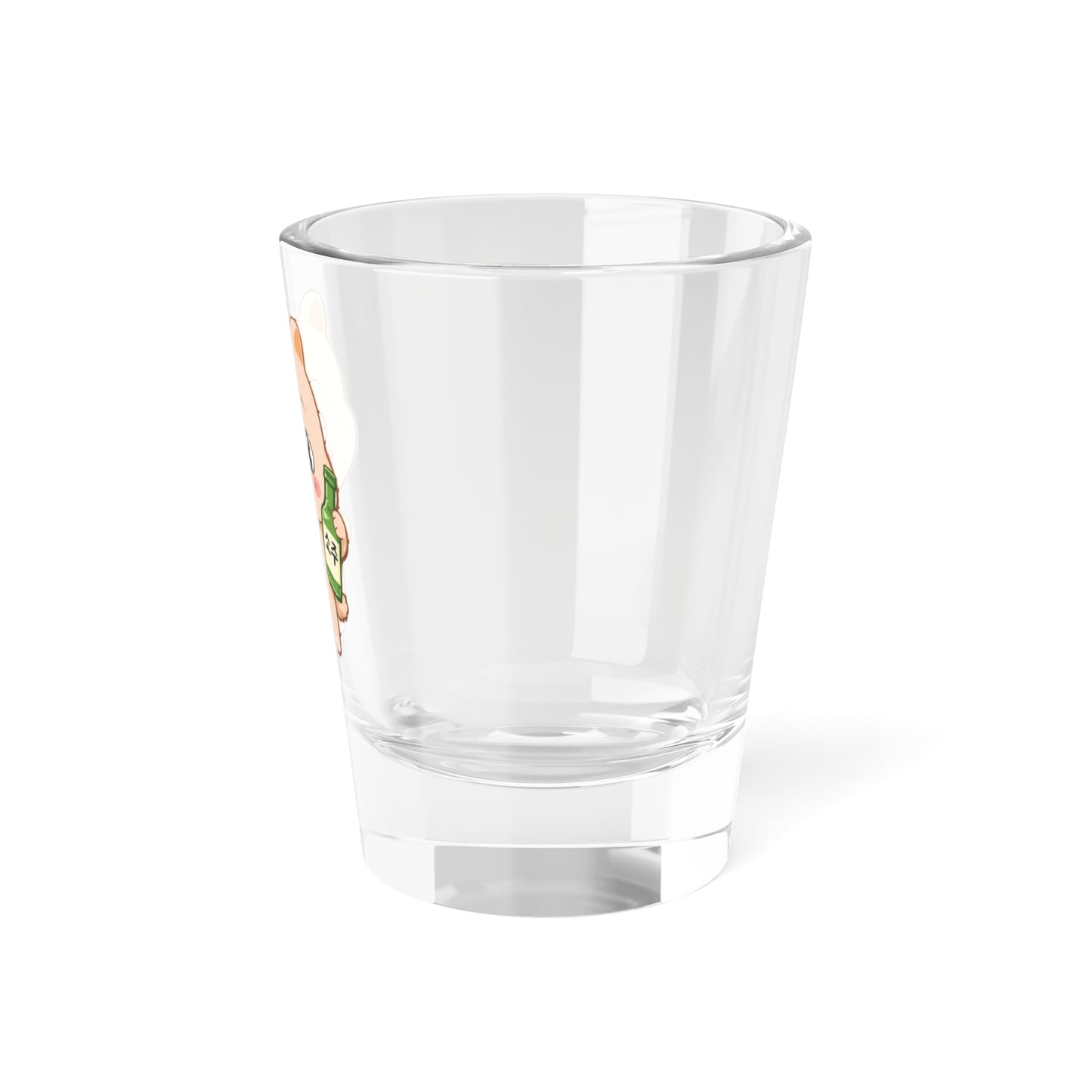 Han Quokka Cute Kawaii Puppy Holding Soju Shot Glass — 1.5oz Cute Animal Korean Soju Glassware