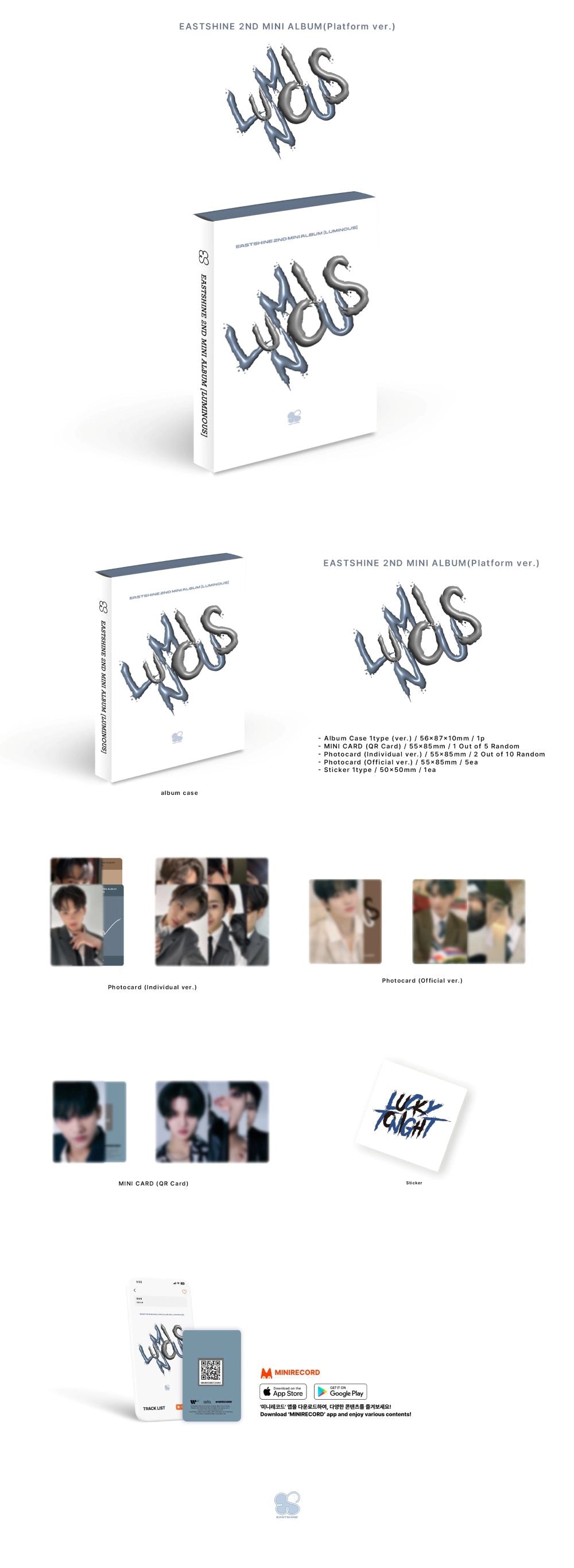 [PRE-ORDER] EASTSHINE - 2nd Mini Album [LUMINOUS] (Platform Ver.)
