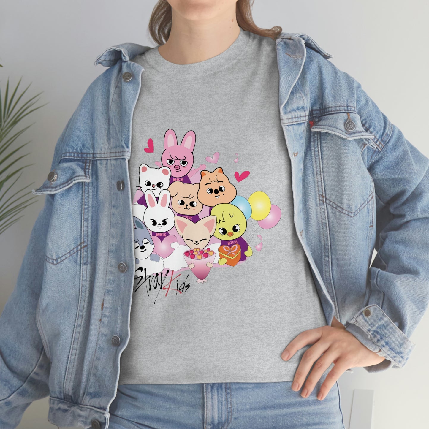 Stray Kids Skzoo Valentine's Kpop T-shirt Unisex Heavy Cotton Tee