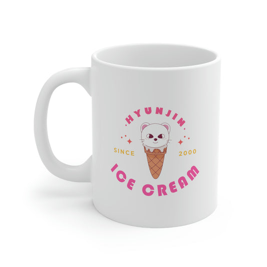 Hyunjin Jiniret Ice Cream Stray Kids skzoo Ceramic Coffee Mug 11oz Gift for Friends Gift for Fans