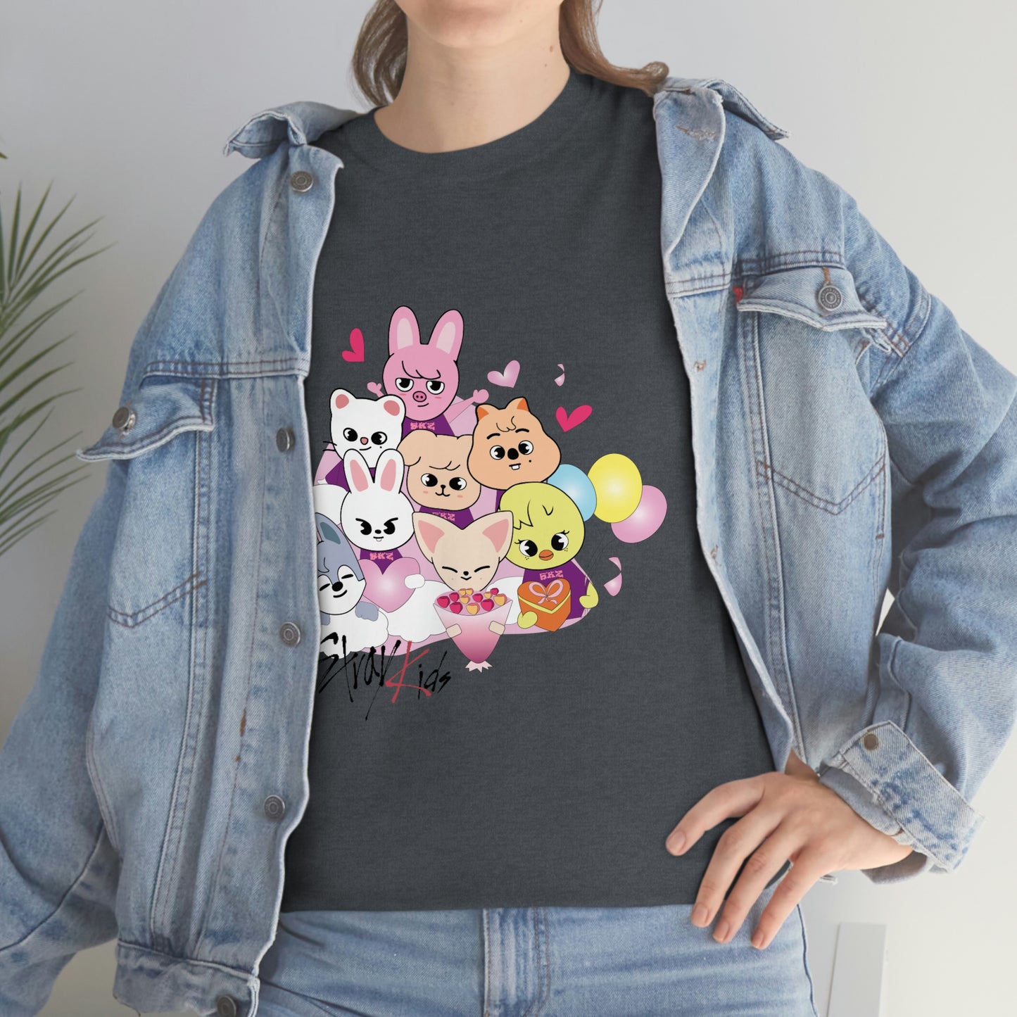 Stray Kids Skzoo Valentine's Kpop T-shirt Unisex Heavy Cotton Tee